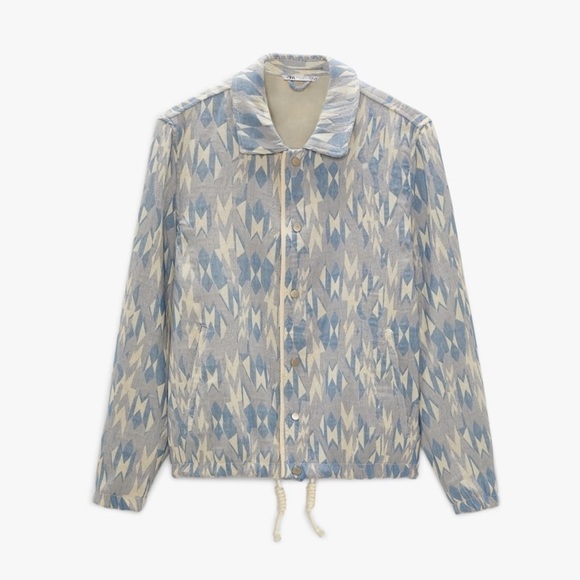 Zara Other - ZARA Men's Blue Patterned Jacket